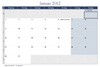 Kalender for 2012, 1 måned pr. ark (Excel)