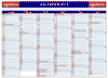 Kalender 2013, 1 side - blå grundfarve (Excel)
